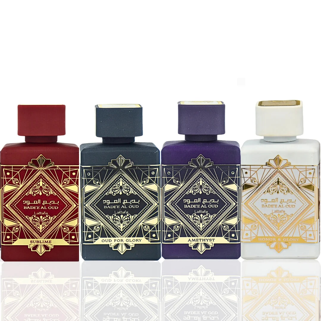 Bade'E Al Oud for Glory,Badee Al Oud Amethyst,Bade'E Al Oud Sublime & Bade’E Al Oud Honor & Glory EDP - 100Ml (3.4 Oz) by  Perfumes